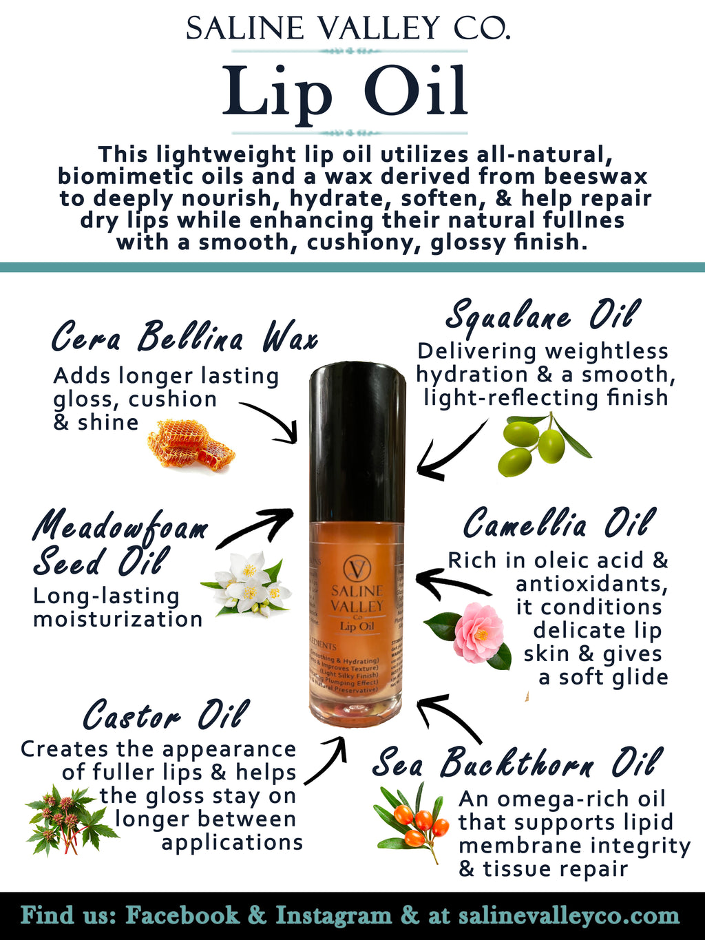 Botanical Lip Oil - Clear Gloss